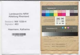Entnazifizierung Katharina Haarmann , geb. 09.03.1894 (Angestellte)