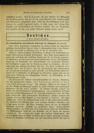 ¬Die¬ wissenschaftliche und kulturelle Bedeutung der Pädagogik : (Kursbericht)