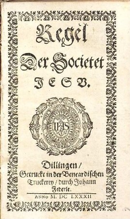 Regel Der Societet Jesu