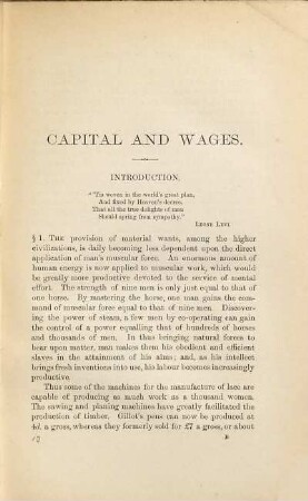 Capital and Wages