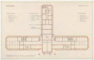 Jugenderholungsheim Schinkelwettbewerb 1943: Grundriss Kellergeschoss 1:200