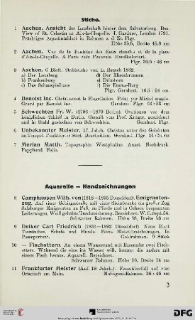 Aquarelle – Handzeichnungen (Nr. 8-19)