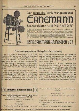Kinematographische Kriegsberichterstattung