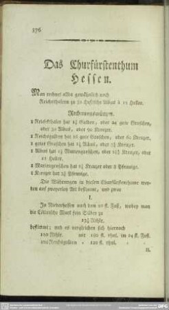 Das Churfürstenthum Hessen