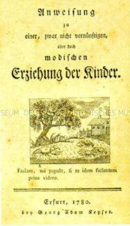 (Krebsbüchlein) Anweisung zu einer modischen Erziehung der Kinder