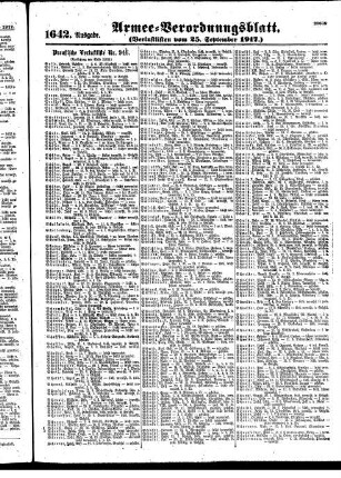 1642. Ausgabe. Dienstag, 25. September 1917