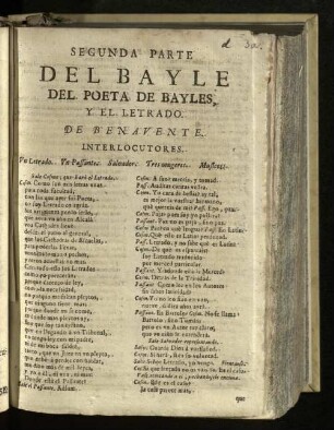 P. 2: El Bayle del poeta de bayles, y el letrado