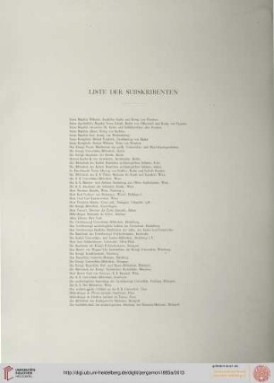 Liste der Subskribenten