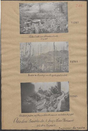 Schützengraben auf Kuppe Schratzmännle nach dem 22.07.1915