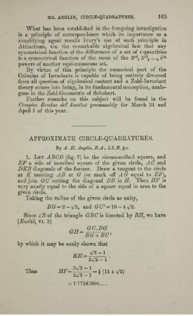 Appoximate circle-quadratures.