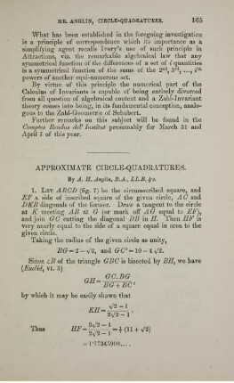 Appoximate circle-quadratures.