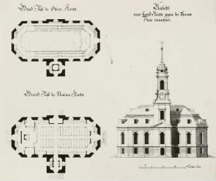 Unbekannte Kirche, Grundrisse und Aufriß