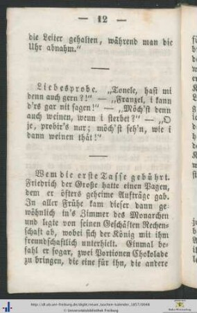 Wem die erste Tasse gebührt.