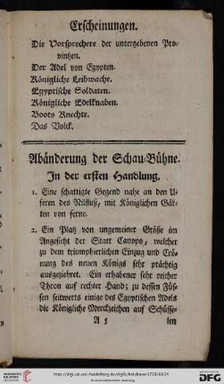 Abänderung der Schau-Bühne