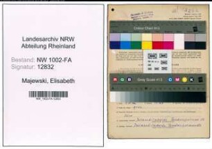 Entnazifizierung Elisabeth Majewski, geb. 11.10.1921 (Filialverwalterin)
