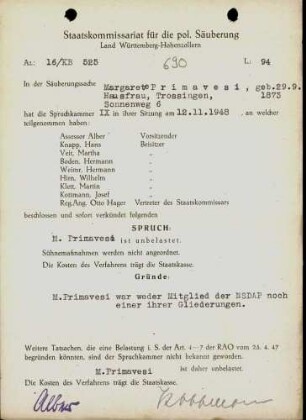 Primavesi, Margarete