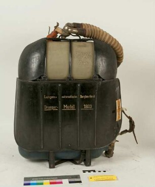 Lungenautomatisches Bergbau-Gerät Dräger Modell 1923 Seitenschlauchtype