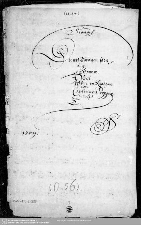 Die mit Tränen säen werden mit Freuden ernten - Mus.2115-E-509 : V (4), Coro, orch, bc