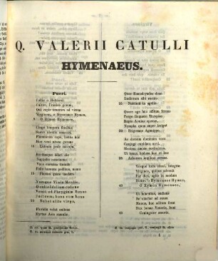 Des Qu. Valerius Catullus Hochzeitgesänge