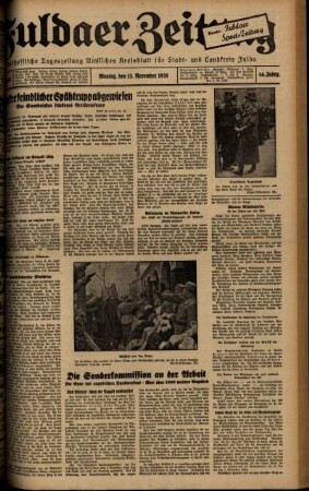 Ausgabe vom Montag, den 13. November 1939.