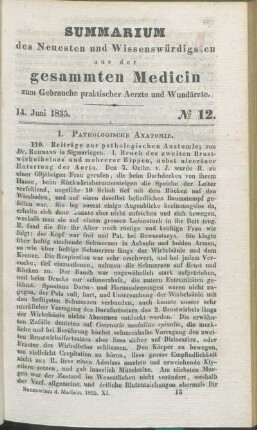 14. Juni 1835. No 12.
