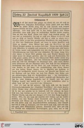 Heft 22 (2. Augustheft 1909)