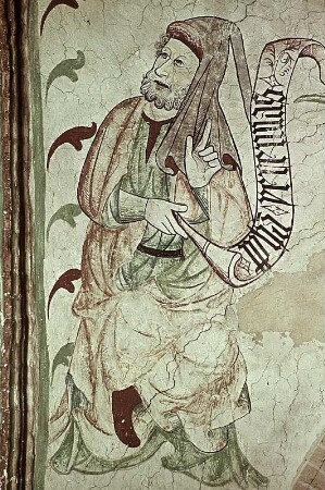 Das Lamm Gottes, umrahmt von Erzvätern, alttestamentlichen Königen und Propheten, dem Judas Thaddäus und der Verkündigung an die Hirten