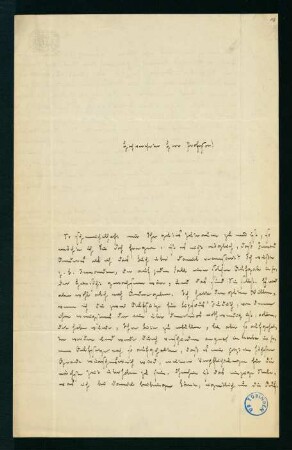 Brief vom 19. Oktober 1861 oder 1867 (?)