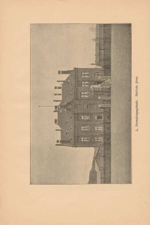 A. Verwaltungsgebäude. Nördliche Front