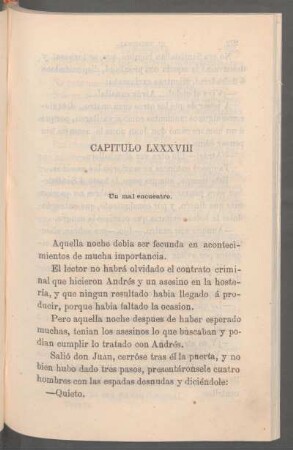 Capítulo LXXXVIII - Un mal encuentro.