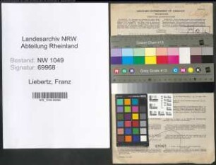 Entnazifizierung Franz Liebertz , geb. 21.10.1903 (Kuester)