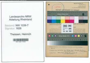 Entnazifizierung Heinrich Theissen , geb. 26.05.1912 ()