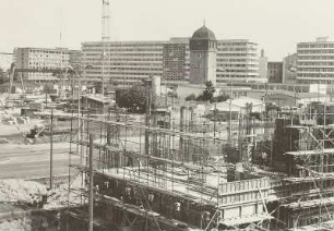 Chemnitz, Bauplatz am zentralen Platz, 1969