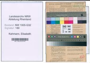 Entnazifizierung Elisabeth Kahmann , geb. 17.07.1895 (Berufsberaterin)