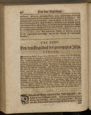 Cap. XXXIV. Von dem Begräbniß des gecreutzigten Jesu.