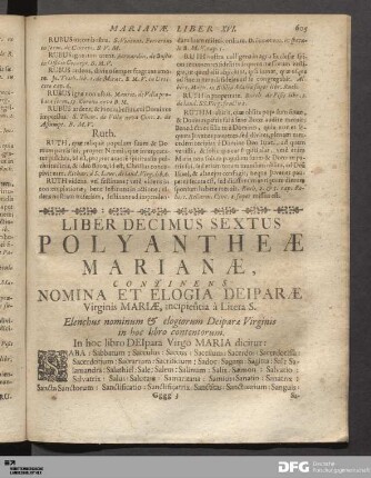 Liber Decimus Sextus [Litera S].