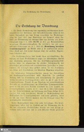 Die Entstehung der Verordnung