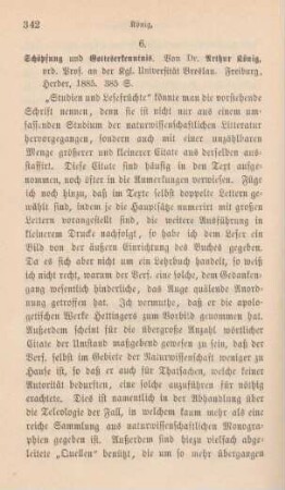 342-345 [Rezension] König, Arthur, Schöpfung und Gotteserkenntnis