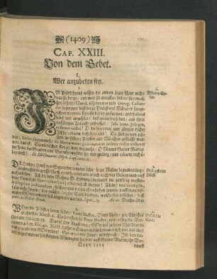 Cap. XXIII. Von dem Gebet.