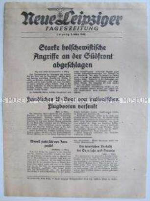 Extrablatt der "Neuen Leipziger Tageszeitung" zu sowjetischen Gegenangriffen