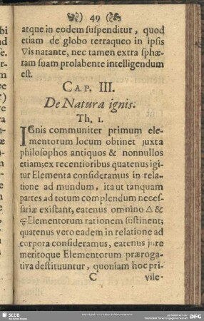 Cap. III. De Natura ignis