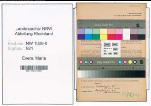 Entnazifizierung Maria Evers , geb. 11.04.1891 (Lehrerin)