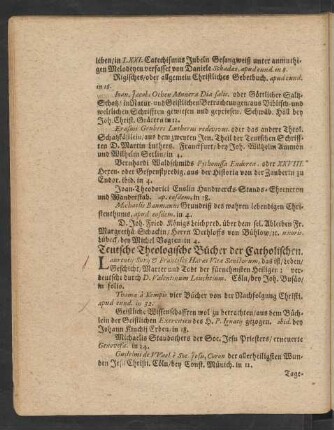 Teutsche Theologische Bücher der Catholischen.