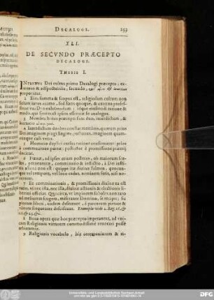 XLI. De Secundo Praecepto Decalogi.