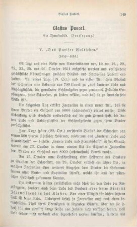 149-166 Blasius Pascal : Ein Charakterbild (Fortsetzung)