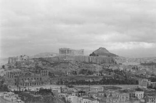 Akropolis : Ansicht des die Stadt Athen überragenden Akropolisfelsens.