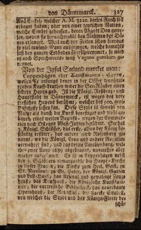 Von der Insul Seeland merket man:
