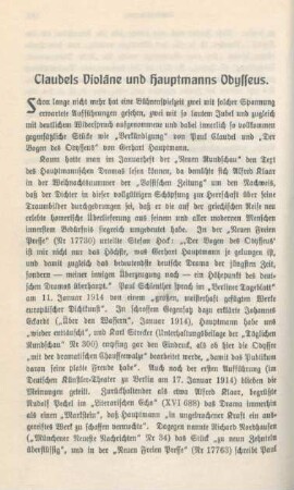 188-195 Claudels Violäne und Hauptmanns Odysseus