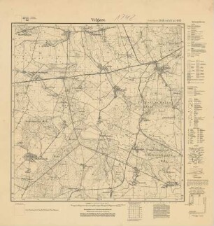 1742 (alte Nr.: 437) Velgast, Meßtischblatt (4 cm - Karte)
