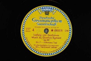 Egmont : op. 84; Nr. 7 - Klärchens Tod / [Musik:] Ludwig van Beethoven; [Text:] Goethes